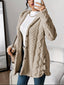 Höst-vinter varm mode jacquard plysch huva kofta kappa