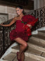 Jayla | Cupped Corset & Floral Mini Skirt Set