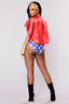 Super Babe 5-delig kostuumset - rood