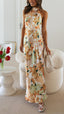 Shannon | Bloemen Halter Maxi Jurk