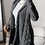 Höst-vinter varm mode jacquard plysch huva kofta kappa