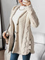 Höst-vinter varm mode jacquard plysch huva kofta kappa