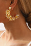 Hadley | Boucles d'oreilles en forme de C avec motif floral
