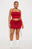 Falda Mini Doble Línea Contorno - Roja
