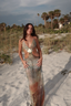 Reese | Elegante abito lungo con spacco e cut-out in vita