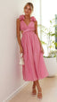 Demelza | Vestido Elegante de Romance con Roseta