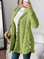 Höst-vinter varm mode jacquard plysch huva kofta kappa