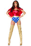 Super Babe 5-delars kostymset - Röd