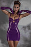 Lilith | Midnatts Siren Latex Mini Klänning