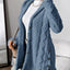 Höst-vinter varm mode jacquard plysch huva kofta kappa