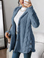 Höst-vinter varm mode jacquard plysch huva kofta kappa