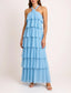 Amira | Maxikleid mit Rüschen und rückenfreiem Schnitt