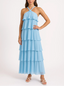 Amira | Rückenfreies Maxikleid mit Rüschendetails
