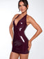 Jordyn | Μίνι Φόρεμα Bodycon με Λαιμόκοψη V και Χιαστί Λουράκι