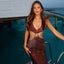 Tiana | Slim-Fit Maxi-jurk met Open Rug en Cut-out