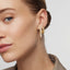 Helisent | Gold Pave Hoop Earrings