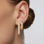 Helisent | Gold Pave Hoop Earrings