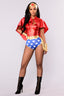 Super Babe 5-delars kostymset - Röd