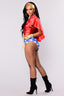 Super Babe 5-delars kostymset - Röd