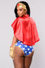 Super Babe 5-delars kostymset - Röd