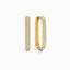 Helisent | Gold Pave Hoop Earrings