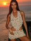 Myra | Halter Shell Verzierte Minirock Set