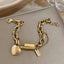 Danica | Gold Heart Charm Chain Bracelet