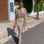 Veloria™ | Twisted V-Neck Floral Maxi Dress