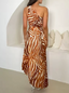 Celeste | Vestido Estampado Vibrante