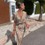 Veloria™ | Twisted V-Neck Floral Maxi Dress