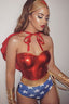 Super Babe 5-delars kostymset - Röd