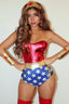 Super Babe 5-delars kostymset - Röd
