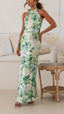 Shannon | Vestido largo con cuello halter y estampado floral