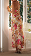 Shannon | Vestido largo con cuello halter y estampado floral