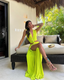 Briseis | Tropical Drape Dress