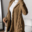 Höst-vinter varm mode jacquard plysch huva kofta kappa