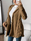 Höst-vinter varm mode jacquard plysch huva kofta kappa