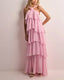Amira | Maxikleid mit Rüschen und rückenfreiem Schnitt