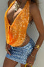 Della | Ärmelloses Neck Halter Top
