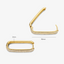 Helisent | Gold Pave Hoop Earrings