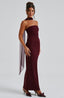 Pfingstrose | Elegantes Satinkleid
